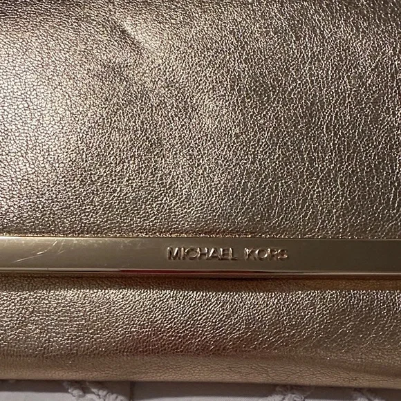 Michael Kors Metallic Gold Clutch - Picture 2 of 9